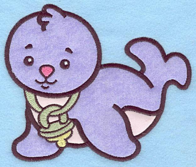 Picture of Baby Seal Applique Machine Embroidery Design