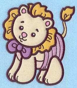 Picture of Baby Lion Applique Machine Embroidery Design