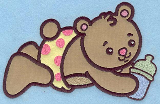 Picture of Baby Bear Applique Machine Embroidery Design