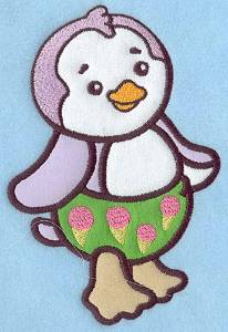 Picture of Baby Penguin Applique Machine Embroidery Design