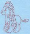Picture of Baby Giraffe Redwork Machine Embroidery Design
