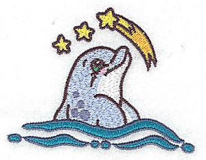 Picture of Dolphin & Star Machine Embroidery Design