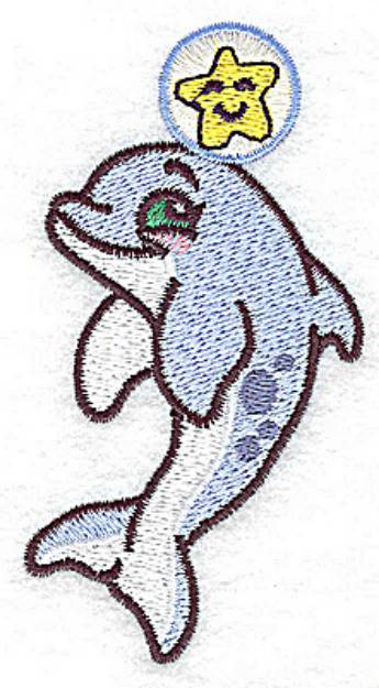 Picture of Dolphin & Starfish Machine Embroidery Design