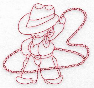 Picture of Cowboy With Lasso Machine Embroidery Design