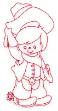 Picture of Cowboy Raising Hat Machine Embroidery Design