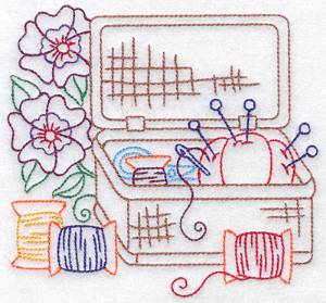 Picture of Sewing Basket Machine Embroidery Design