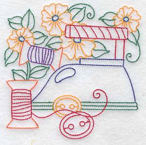 Picture of Iron Spools & Buttons Machine Embroidery Design