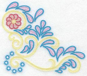 Picture of Flower Swirls & Splashes B Machine Embroidery Design