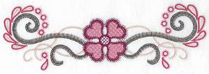 Picture of Flower Swirls & Dots Machine Embroidery Design