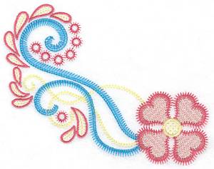 Picture of Floral Swirls A Machine Embroidery Design