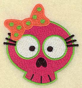 Picture of Little Girl Skull Machine Embroidery Design