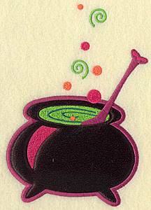 Picture of Witches Cauldron  Applique Machine Embroidery Design