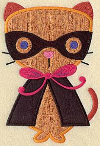 Picture of Cat In Costume Applique Machine Embroidery Design