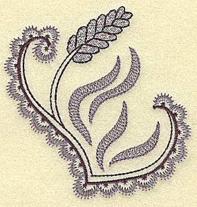 Picture of Wheat And Swirls Machine Embroidery Design