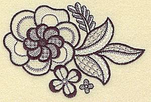 Picture of Flowers Leaves & Vines Machine Embroidery Design