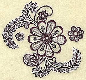 Picture of Flowers And Vines Machine Embroidery Design