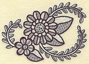 Picture of Flowers Vines & Leaves Machine Embroidery Design