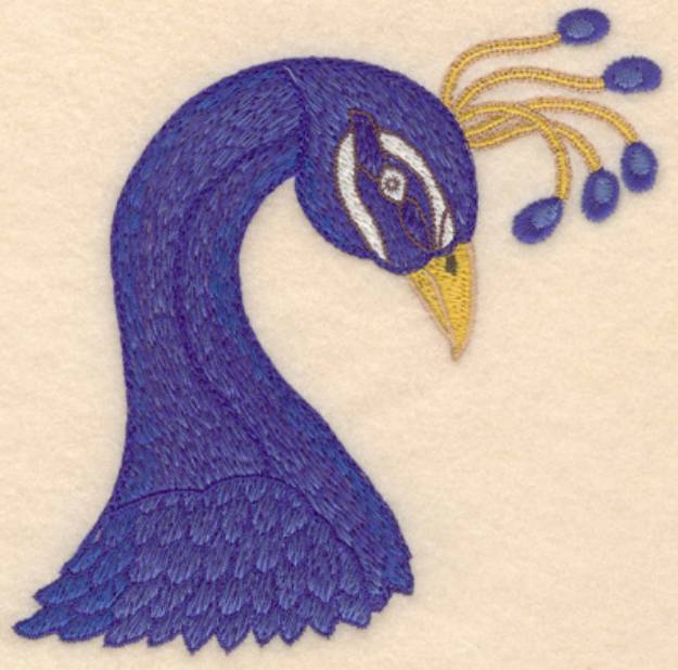 Picture of Peacock head Machine Embroidery Design