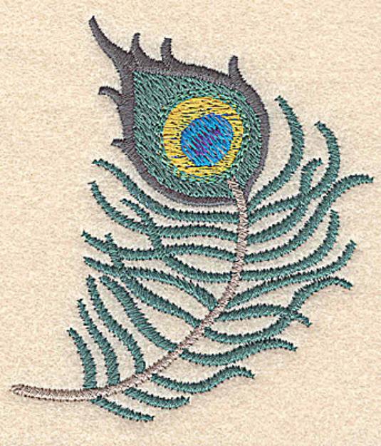 Picture of Feather Vertical Machine Embroidery Design
