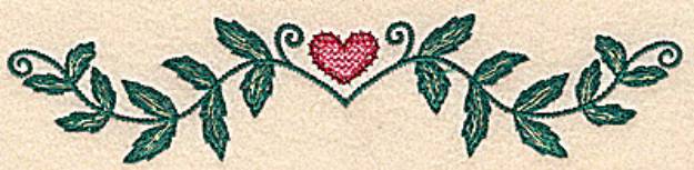 Picture of Heart And Vines Machine Embroidery Design