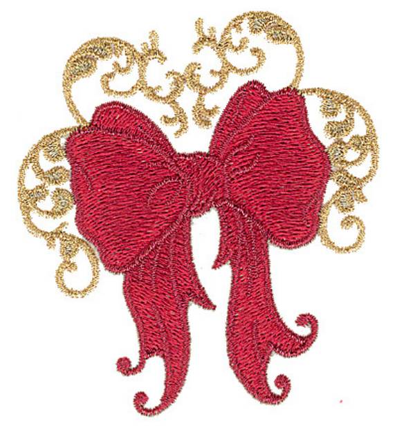 Picture of Christmas Bow Machine Embroidery Design