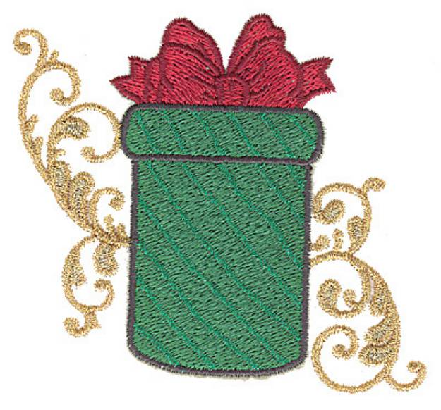 Picture of Christmas Gift Box Machine Embroidery Design