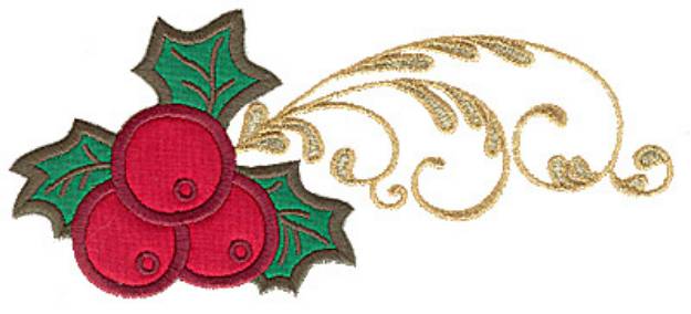 Picture of Holly Applique Machine Embroidery Design