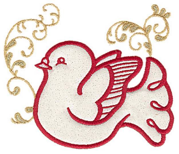 Picture of Dove Applique Machine Embroidery Design
