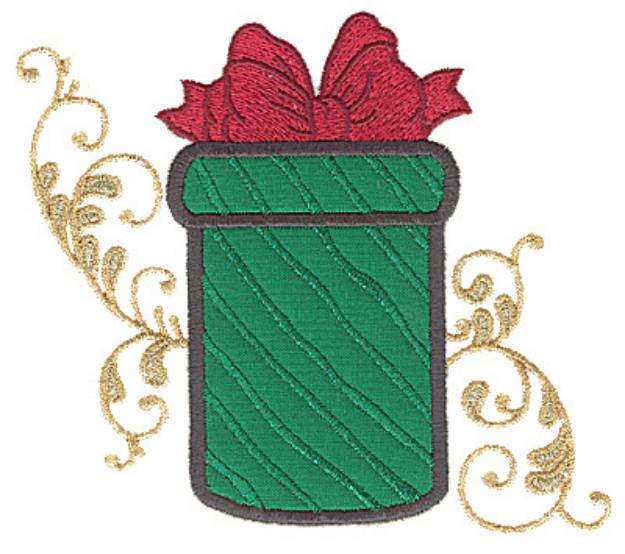 Picture of Christmas Gift Applique Machine Embroidery Design