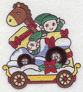 Picture of Christmas Elves Machine Embroidery Design