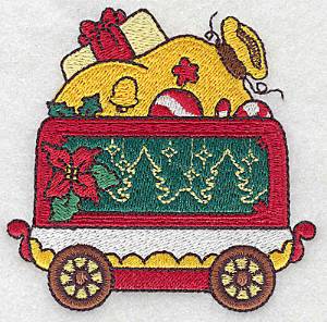 Picture of Presents & Train Machine Embroidery Design