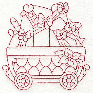 Picture of Redwork Christmas Gifts Machine Embroidery Design