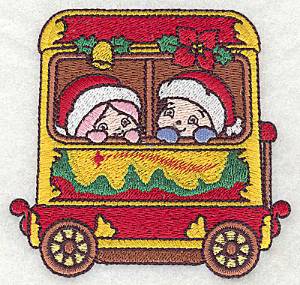 Picture of Christmas Train & Kids Machine Embroidery Design
