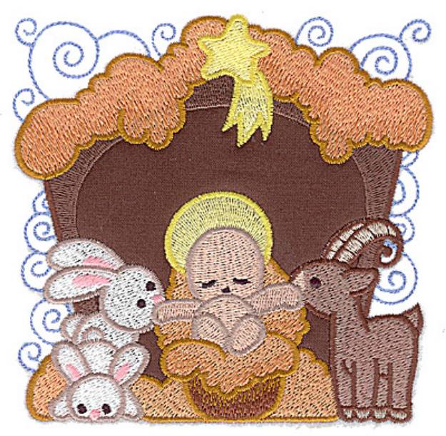 Picture of Nativity Jesus Applique Machine Embroidery Design