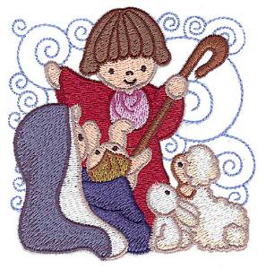 Picture of Nativity Shepherd Machine Embroidery Design
