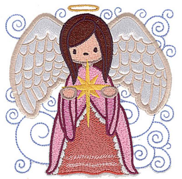 Picture of Nativity Angel Applique Machine Embroidery Design