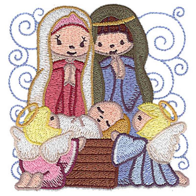 Picture of Nativity Holy Family Machine Embroidery Design