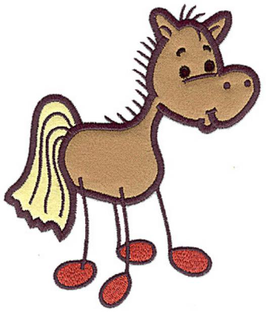 Picture of Horse Applique Machine Embroidery Design