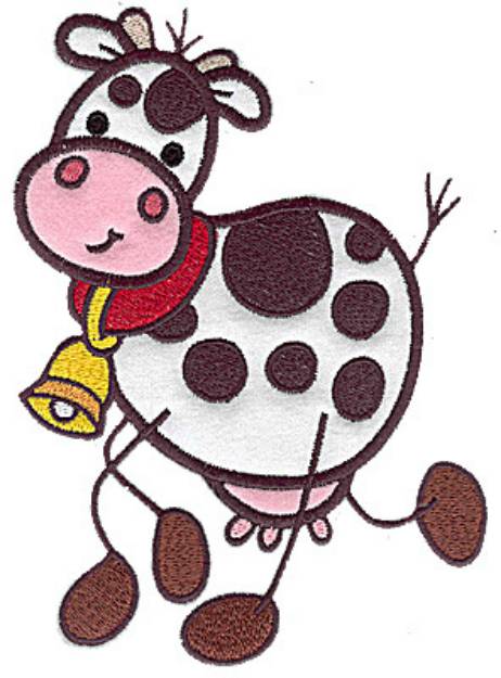 Picture of Cow Double Applique Machine Embroidery Design