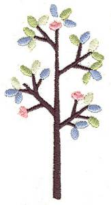 Picture of Pastel Spring Tree Machine Embroidery Design