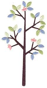 Picture of Pastel Leaves Tree Machine Embroidery Design