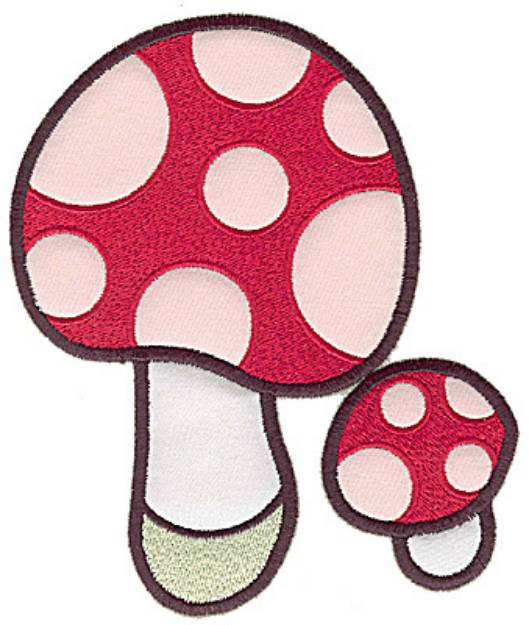 Picture of Toadstools Applique Machine Embroidery Design