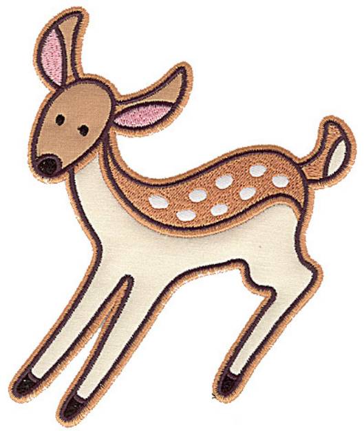 Picture of Triple Applique Deer Machine Embroidery Design