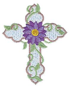Picture of Cross With Mum Machine Embroidery Design