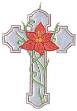 Picture of Cross Applique And Lily Machine Embroidery Design