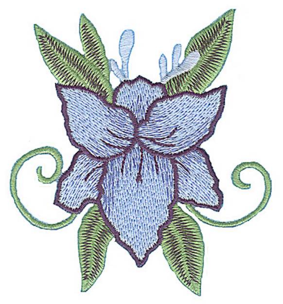 Picture of Blue Iris Machine Embroidery Design
