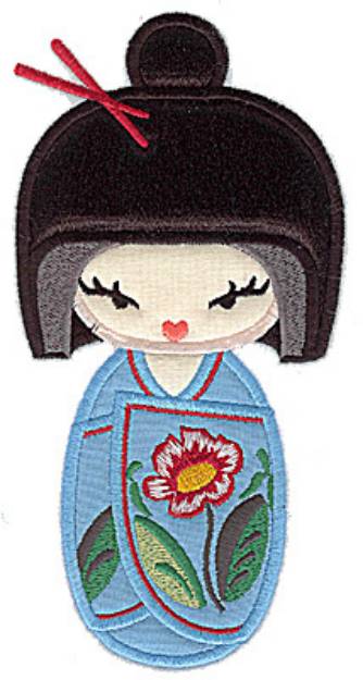 Picture of Kokeshi Doll Appliques Machine Embroidery Design