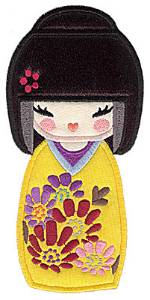Picture of Kokeshi Doll Applique Machine Embroidery Design