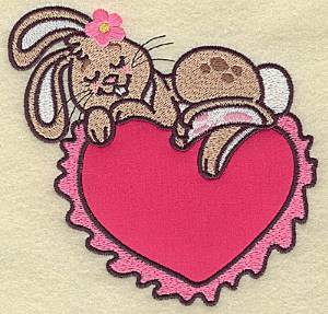 Picture of Sleeping Bunny Applique Machine Embroidery Design