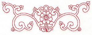 Picture of Redwork Floral Border Machine Embroidery Design